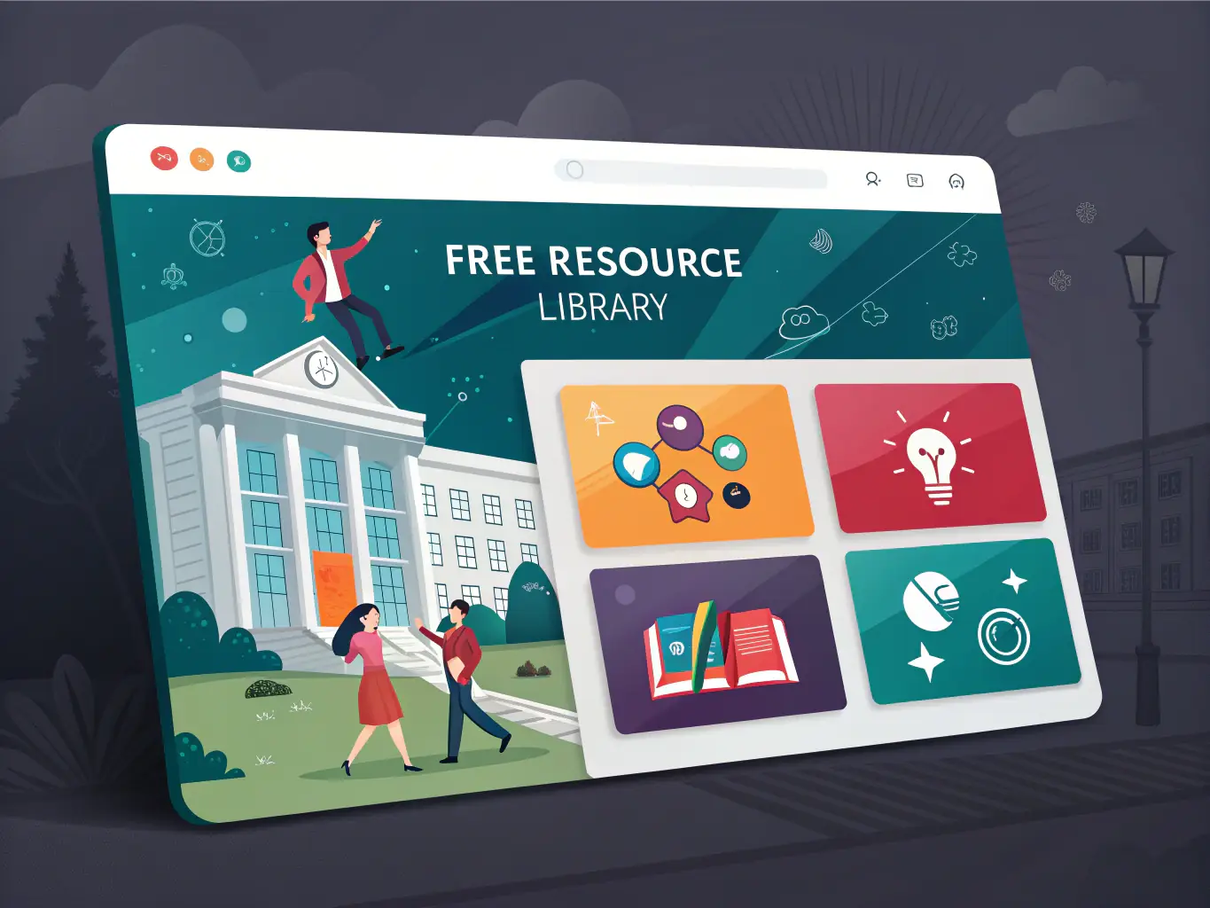 A screenshot of the Multimedia Resource Library showcasing various downloadable resources, organized by category and theme, with a clear search bar for easy navigation.